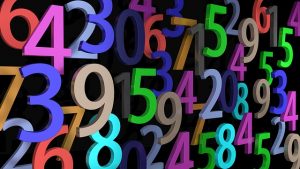 A list of single digit numbers